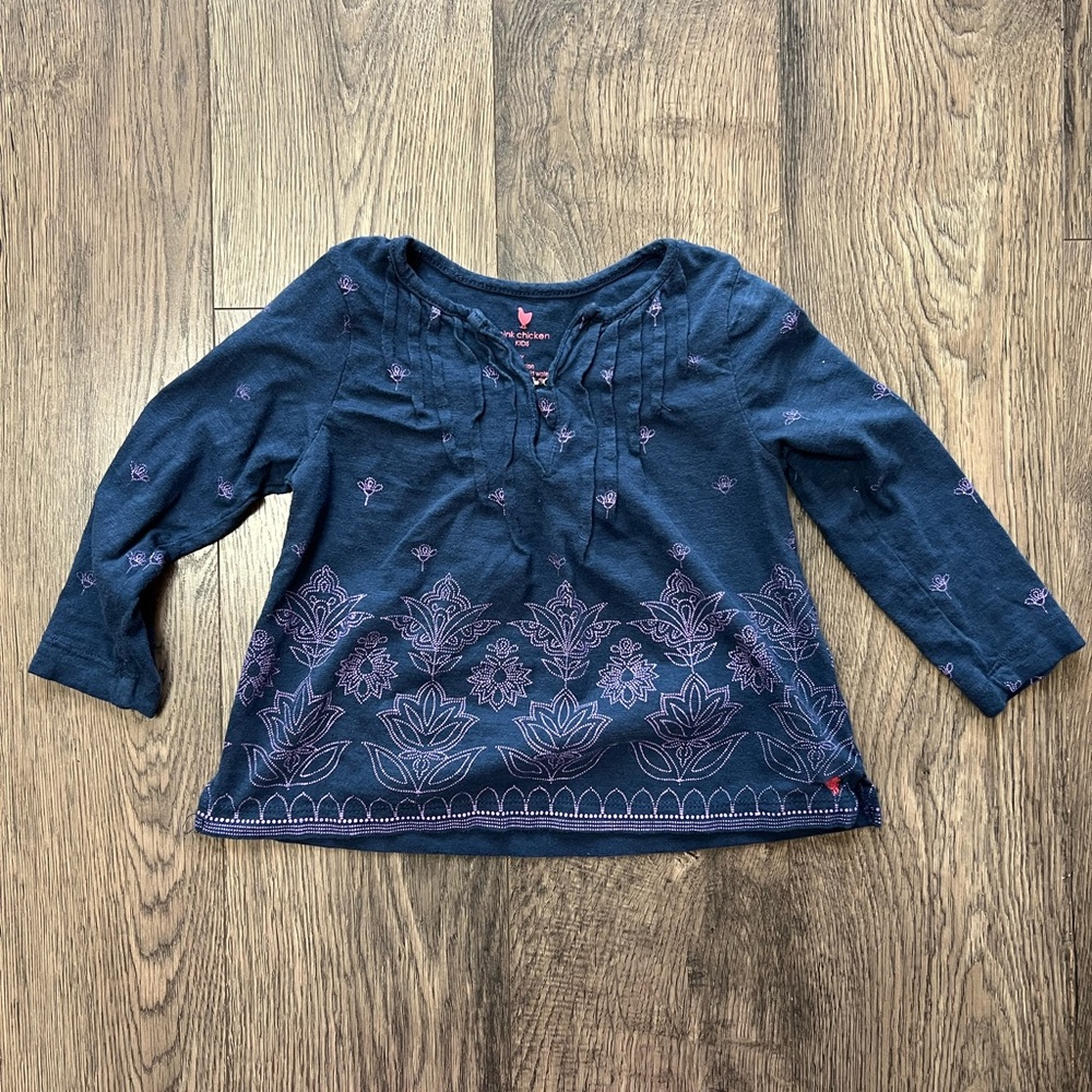 Pink Chicken Toddler Shirt - Size 2